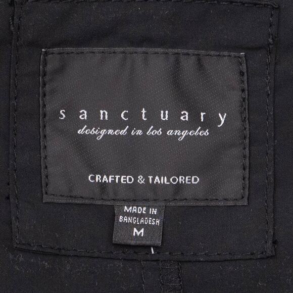 Sanctuary Black Anorak Utility Rain Jacket Size Medium - Picture 9 of 11